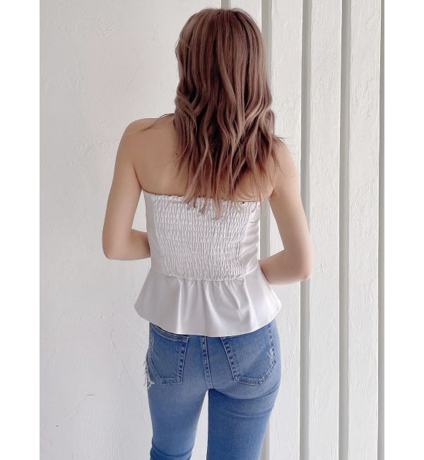 GYDA「【TINY】フロントZIPペプラムブラウス」|シャツ・ブラウス|