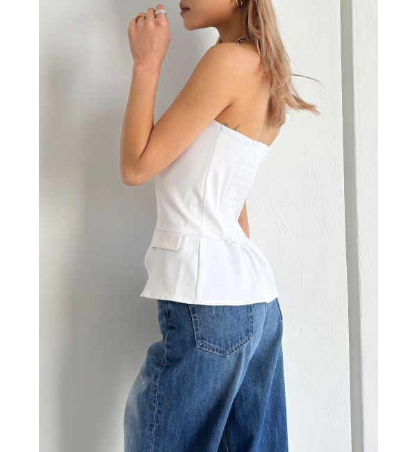 GYDA「【TINY】フロントZIPペプラムブラウス」|シャツ・ブラウス|