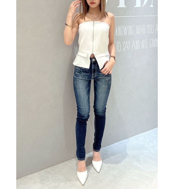 GYDA「【TINY】フロントZIPペプラムブラウス」|シャツ・ブラウス|