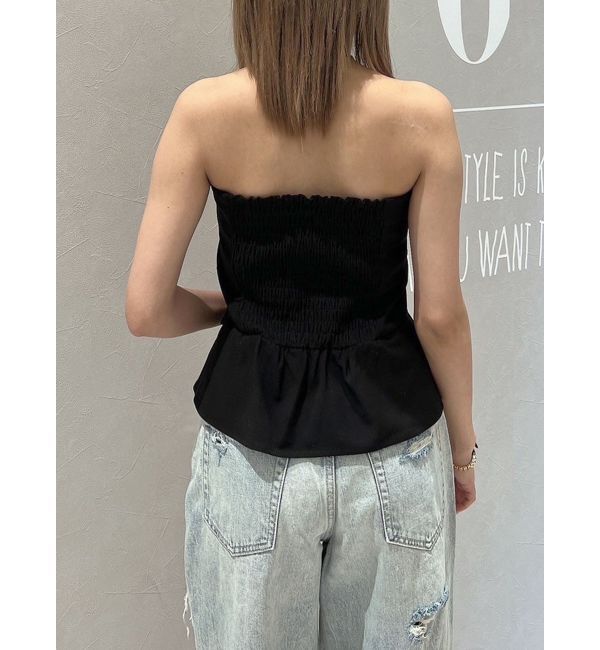 GYDA「【TINY】フロントZIPペプラムブラウス」|シャツ・ブラウス|