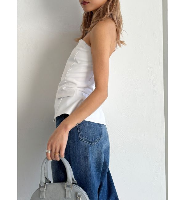 GYDA「【TINY】フロントZIPペプラムブラウス」|シャツ・ブラウス|