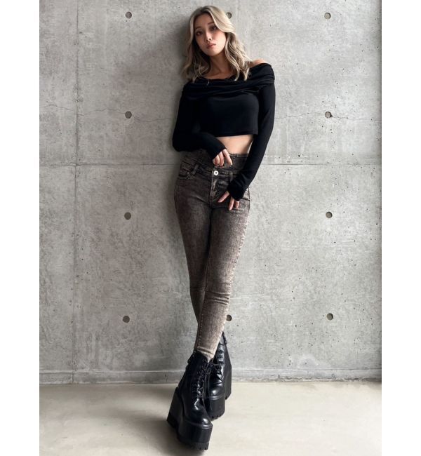 GYDA「アシンンメトリーオフショルトップス」|Tシャツ・カットソー|