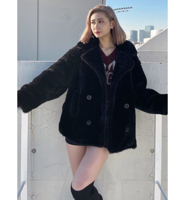 GYDA「コクーンエコファーブルゾン」|ブルゾン・スタジャン|ブラック