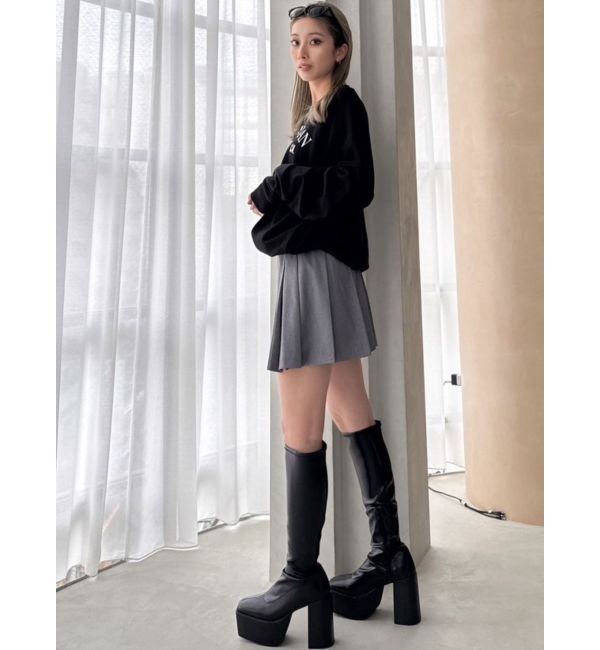 GYDA「NEWベルトSETプリーツスカートライクショートパンツ」|スカート|