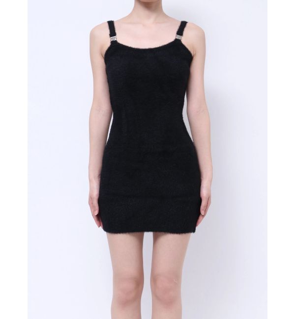 GYDA「Symmetry GYDAチャーム付きシャギーニットキャミワンピース【SETUP着用可】」|ワンピース|