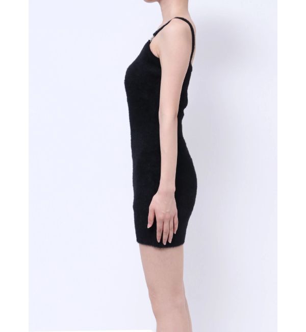 GYDA「Symmetry GYDAチャーム付きシャギーニットキャミワンピース【SETUP着用可】」|ワンピース|