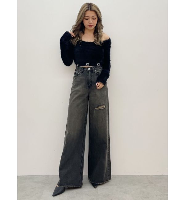 GYDA「G noobgydiesシャギーニットトップス」|ニット・セーター|