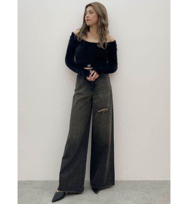 GYDA「G noobgydiesシャギーニットトップス」|ニット・セーター|