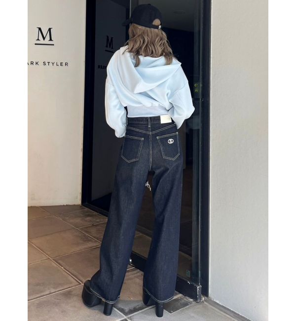 GYDA「GYGYラインストーンショートパーカー」|パーカー|