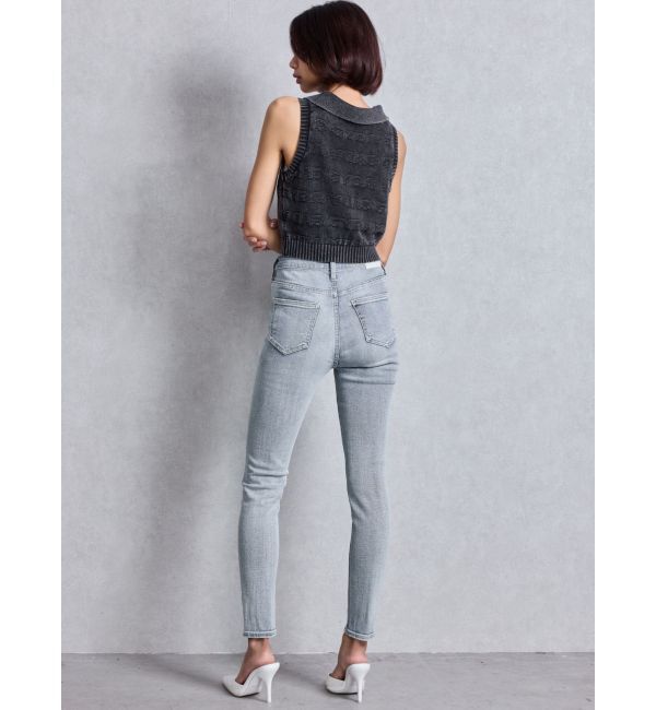 GYDA「ハイウエストワンウォッシュスキニーパンツ」|デニム|