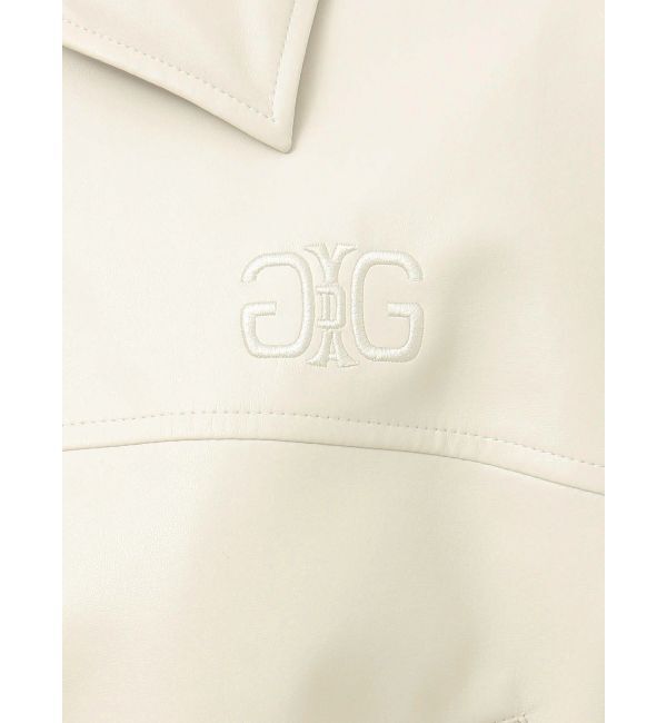 GYDA「Sleeve Studs フェイクレザージャケット」|ライダースジャケット|