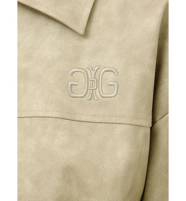 GYDA「Sleeve Studs フェイクレザージャケット」|ライダースジャケット|