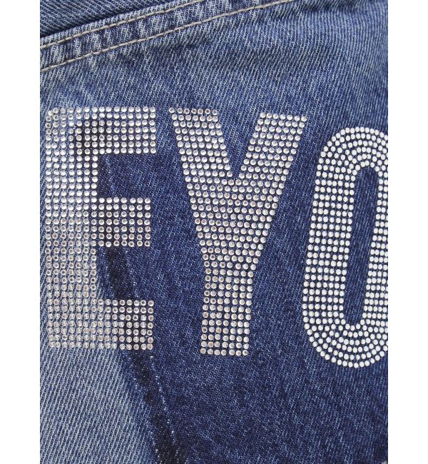 GYDA「ハイウエストJUBEYO bijouデニムショートパンツ」|デニム|