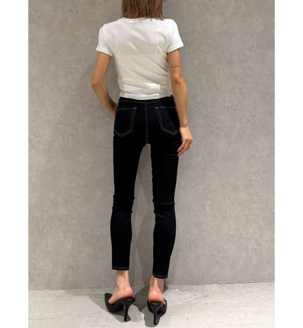 GYDA「【TINY】ミドルウエストワンウォッシュスキニーパンツ」|デニム|