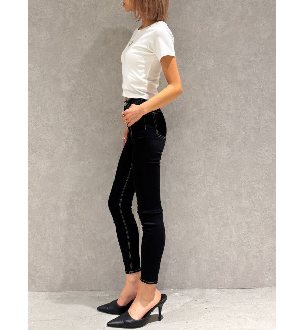 GYDA「【TINY】ミドルウエストワンウォッシュスキニーパンツ」|デニム|