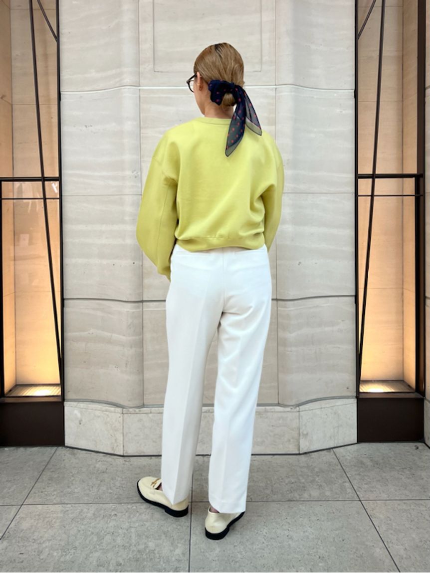 Mila Owen「【WEB限定カラー】後ろゴムセンタープレステーパードパンツ【ウォッシャブル】」|チノ|