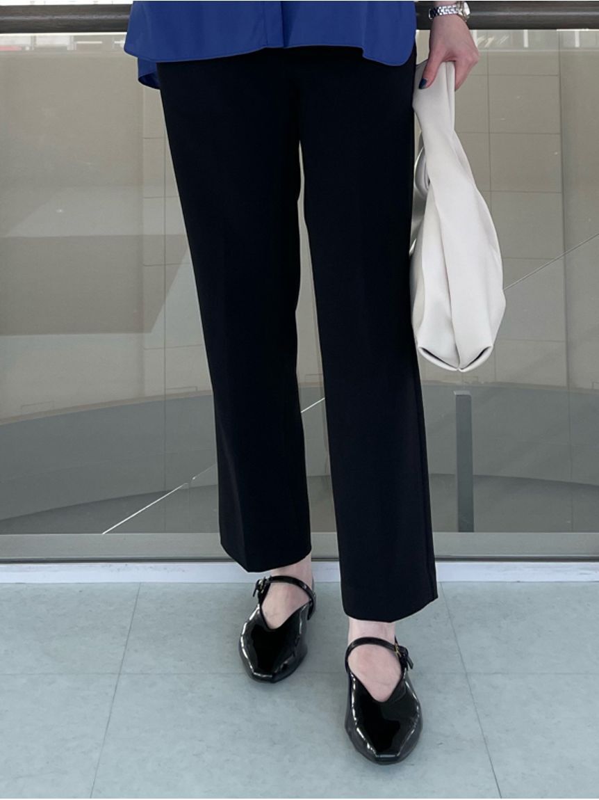 Mila Owen「【WEB限定カラー】後ろゴムセンタープレステーパードパンツ【ウォッシャブル】」|チノ|