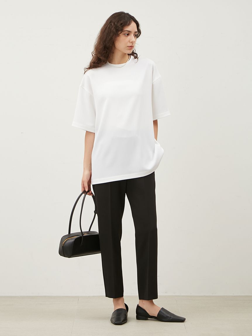 Mila Owen「【WEB限定カラー】後ろゴムセンタープレステーパードパンツ【ウォッシャブル】」|チノ|