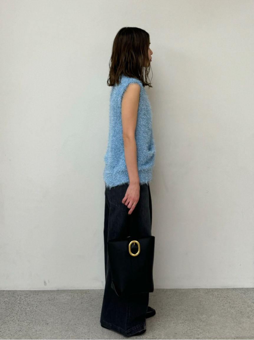 Mila Owen「【WEB限定00サイズ】ルーズフィットタックバギーデニムパンツ」|デニム|