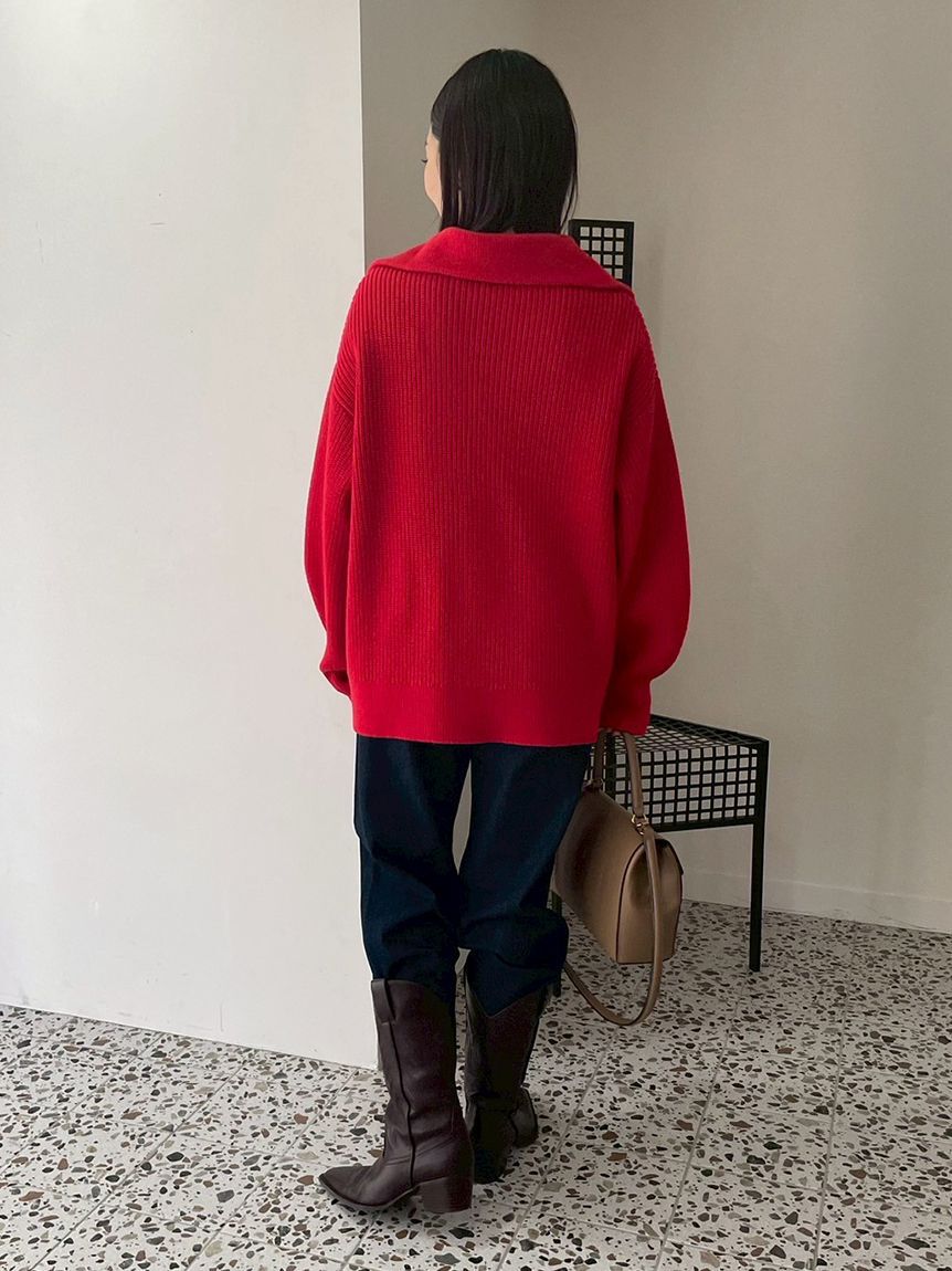 Mila Owen「細ベルト付きストレートデニムパンツ」|デニム|