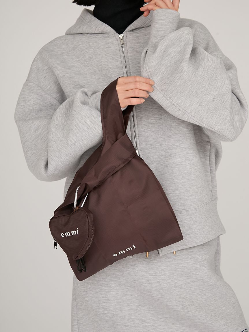 emmi atelier「【10th】ハートチャーム付きエコバッグ」|エコバッグ|