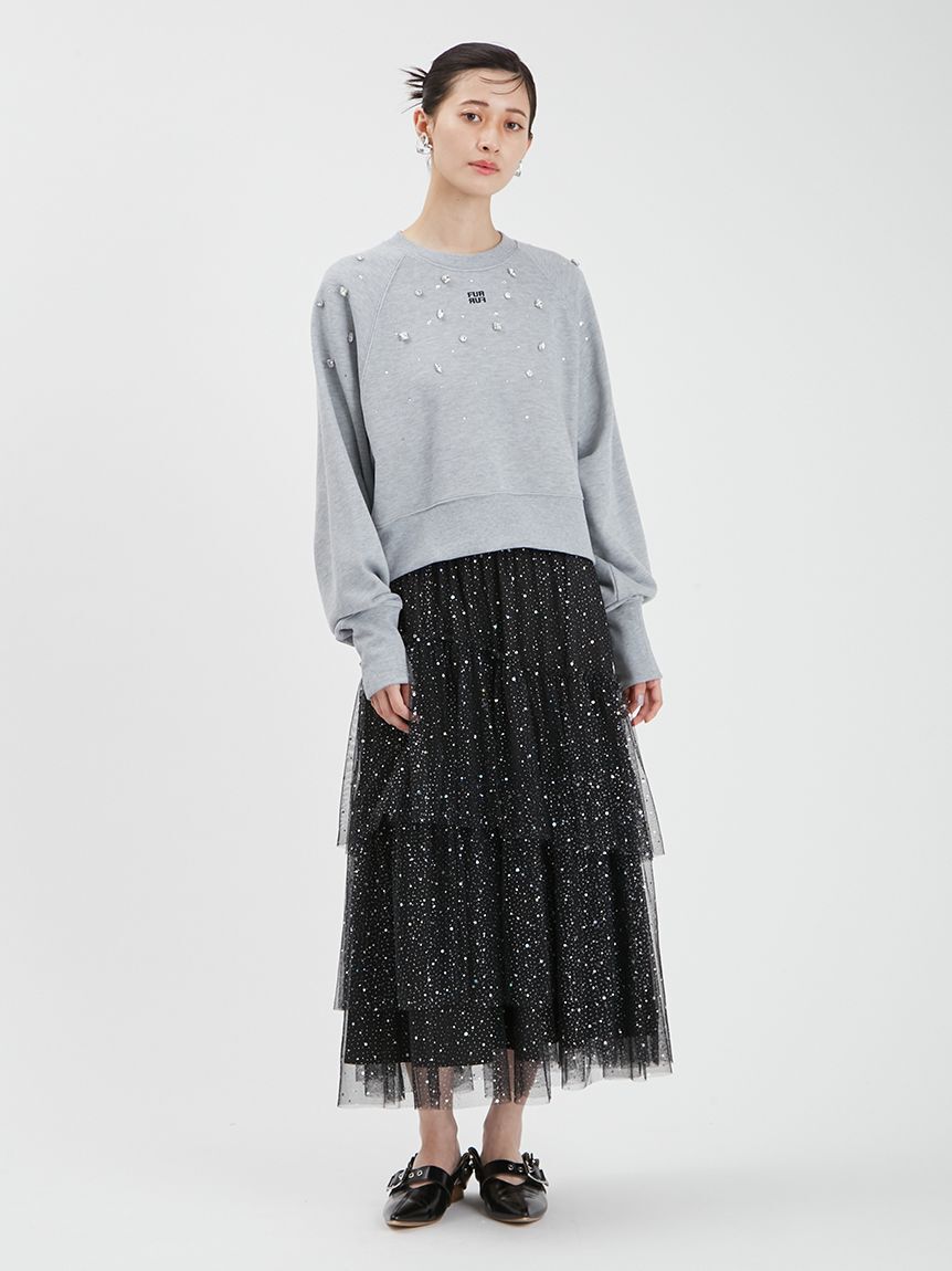 FURFUR「【WEB・一部店舗限定カラー】セパレートラメチュールドレス」|ドレス|