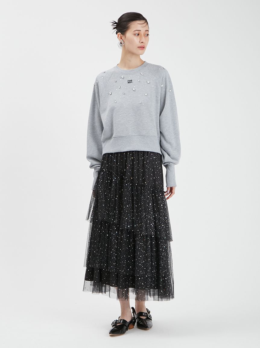 FURFUR「【WEB・一部店舗限定カラー】セパレートラメチュールドレス」|ドレス|