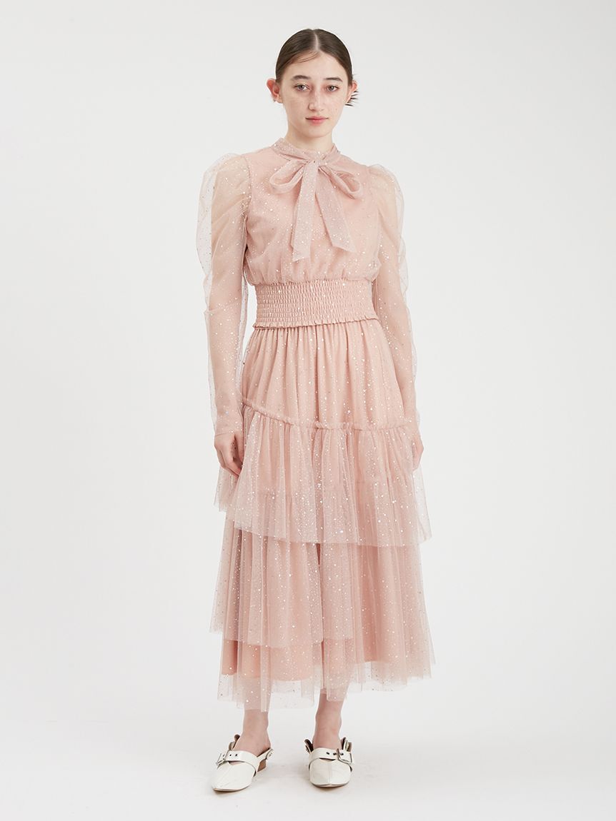 FURFUR「【WEB・一部店舗限定カラー】セパレートラメチュールドレス」|ドレス|