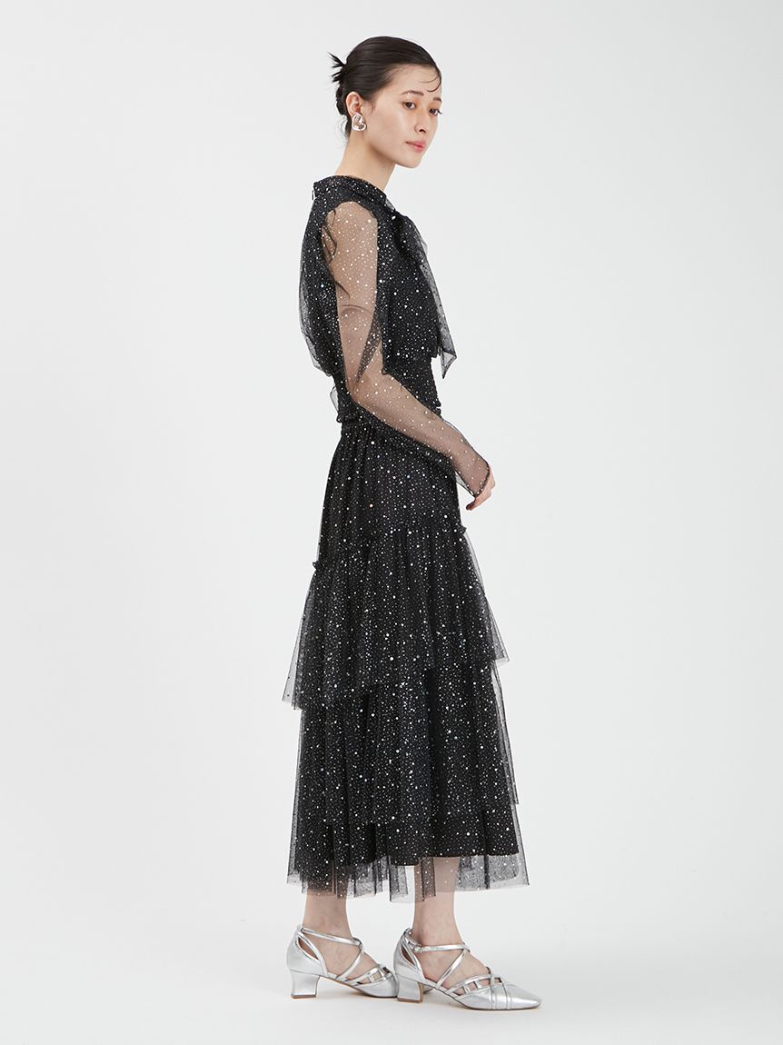 FURFUR「【WEB・一部店舗限定カラー】セパレートラメチュールドレス」|ドレス|