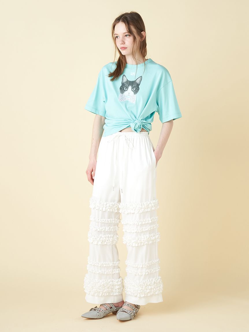 FURFUR「【上國料萌衣コラボ】HanaプリントTシャツ（UNISEX）」|Tシャツ・カットソー|