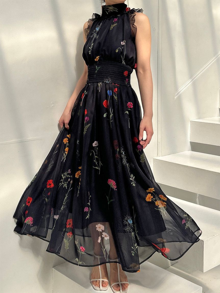 SNIDEL「バックリボンシフォンワンピース」|ワンピース|