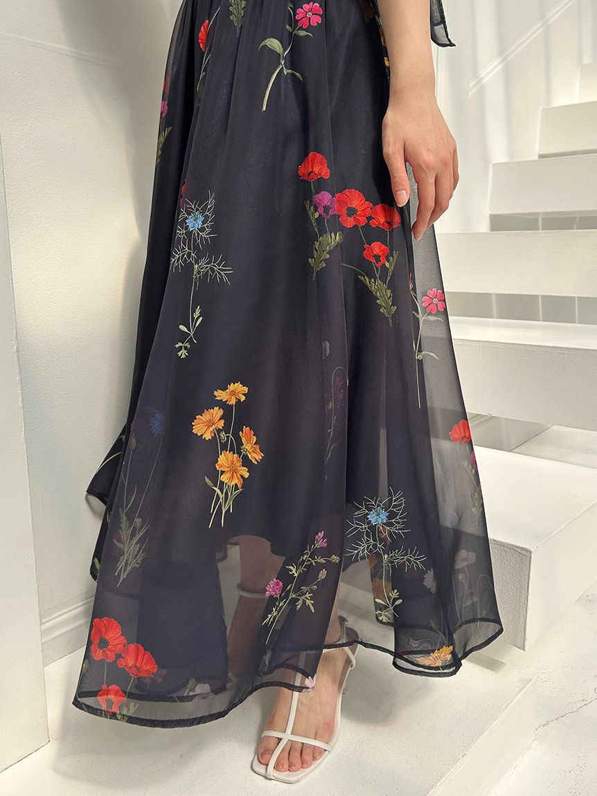 SNIDEL「バックリボンシフォンワンピース」|ワンピース|