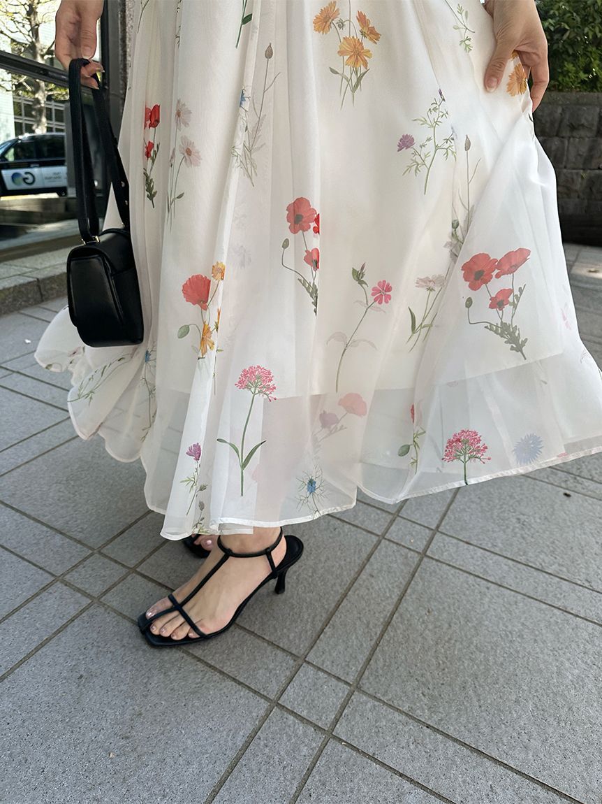 SNIDEL「バックリボンシフォンワンピース」|ワンピース|