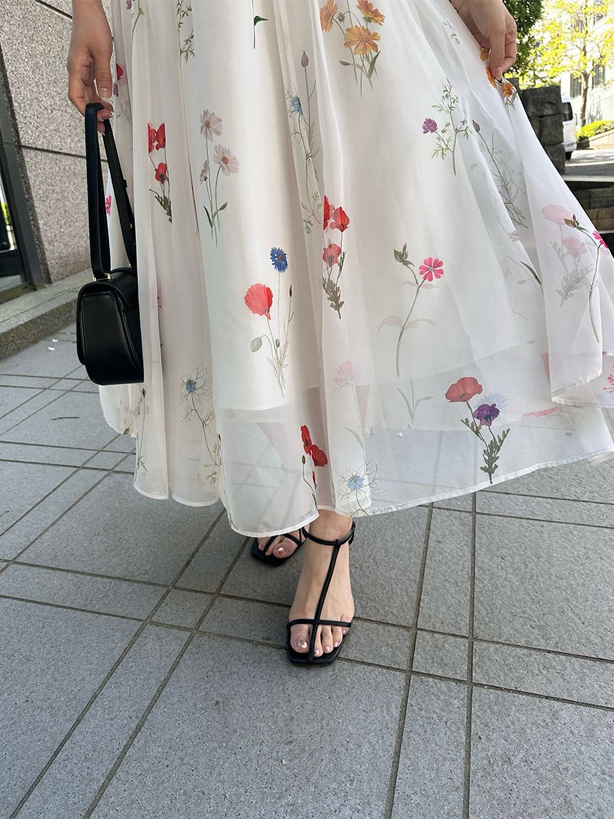 SNIDEL「バックリボンシフォンワンピース」|ワンピース|