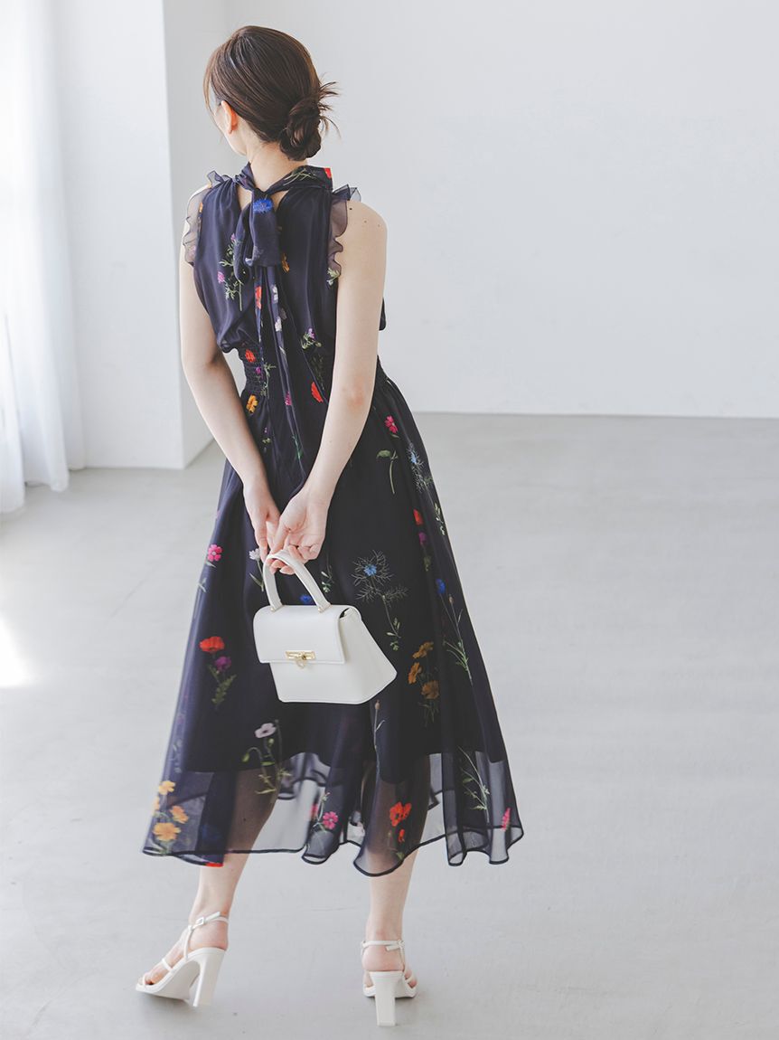 SNIDEL「バックリボンシフォンワンピース」|ワンピース|