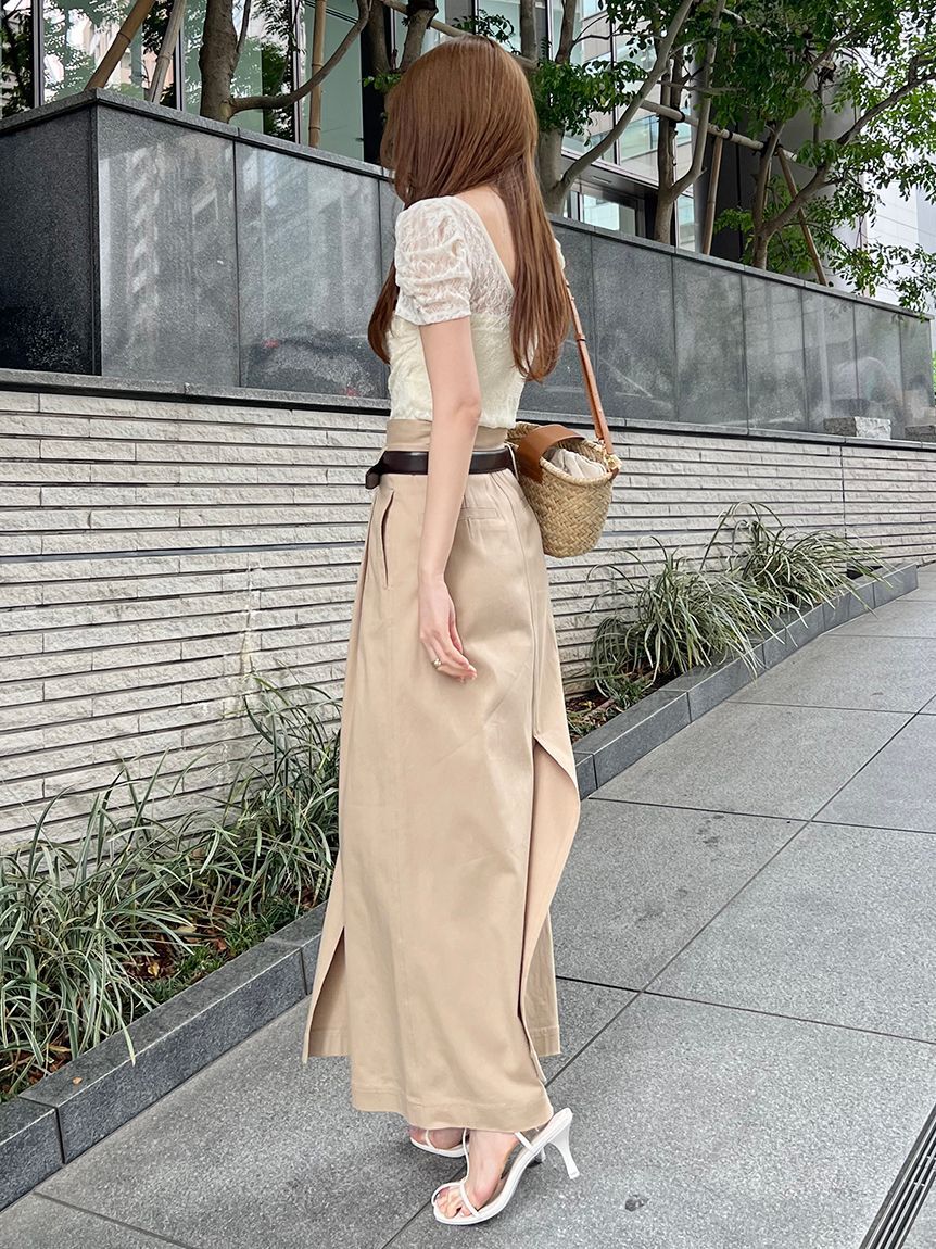 SNIDEL「チノワイドスカート」|スカート|