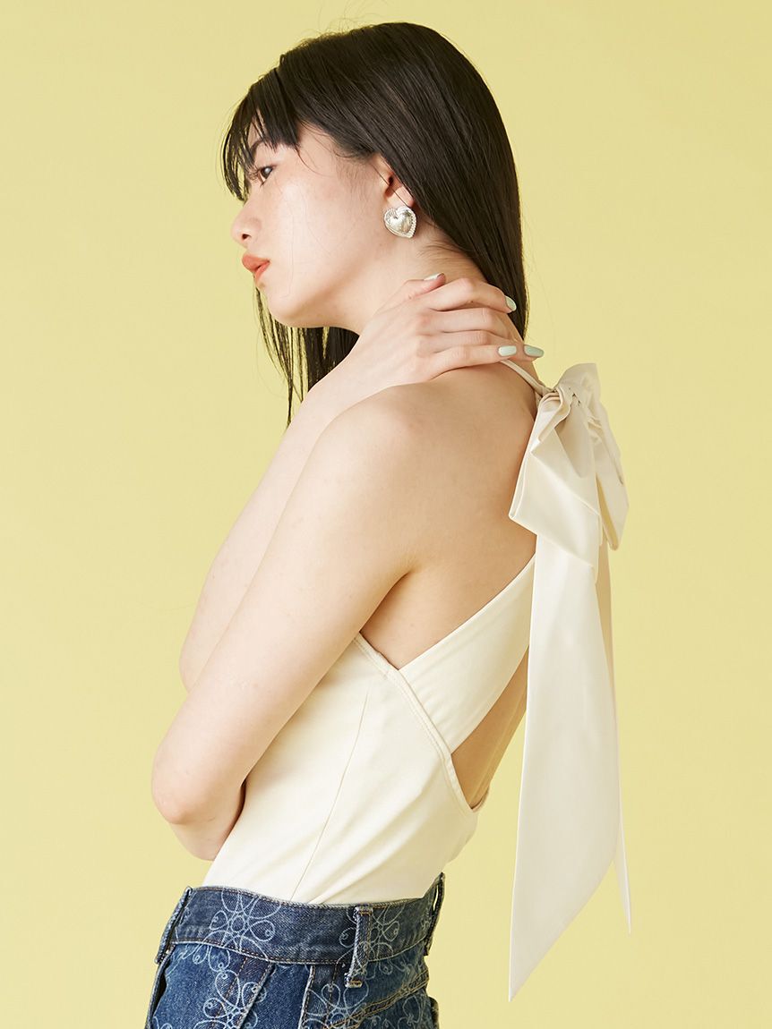 LILY BROWN Lingerie「【LILY BROWN Lingerie】バックリボンボディスーツ」|キャミソール|