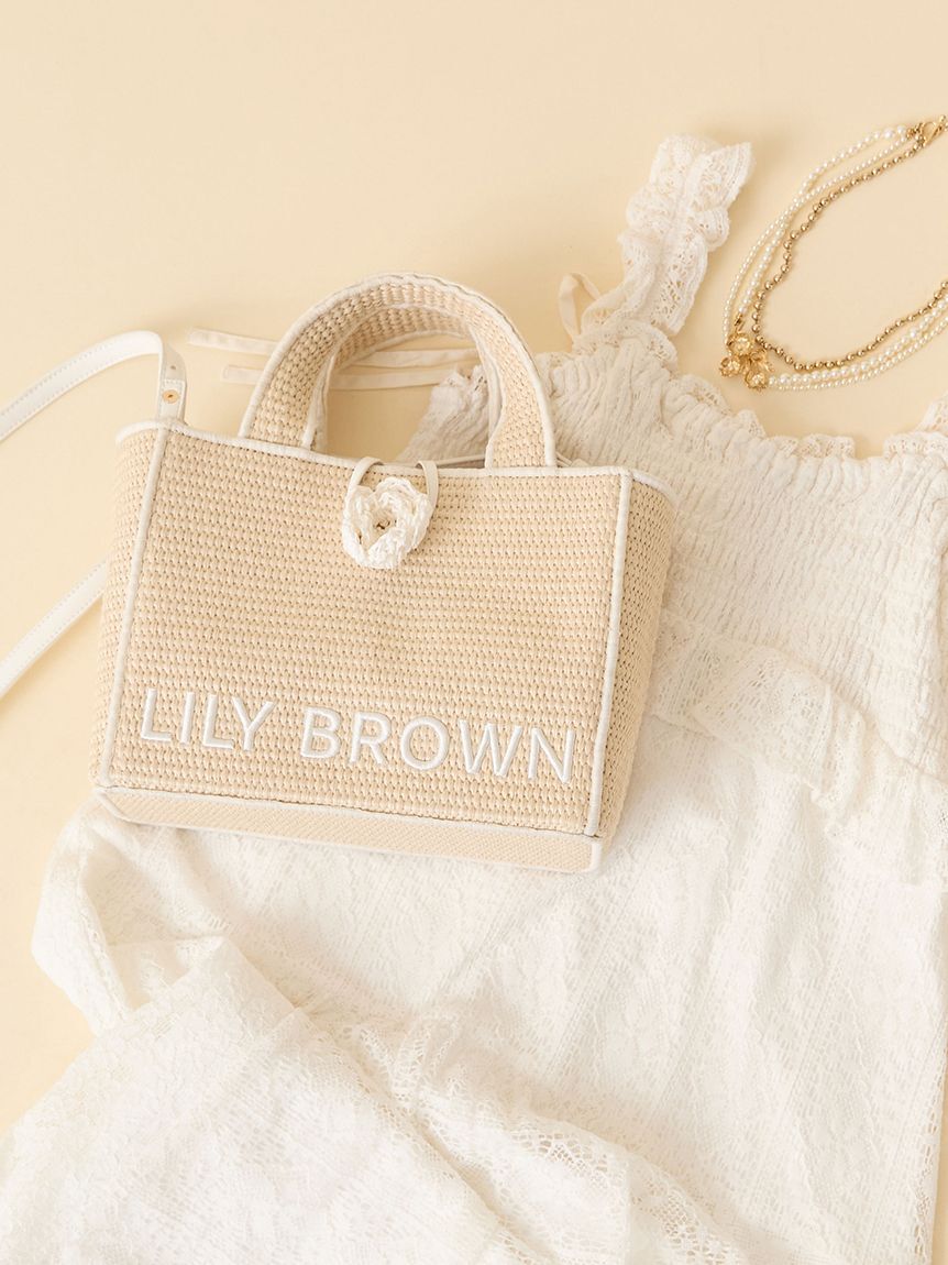 LILY BROWN「【限定カラー】【LILY BROWN&times;MARY QUANT】ジュートロゴトート」|トートバッグ|