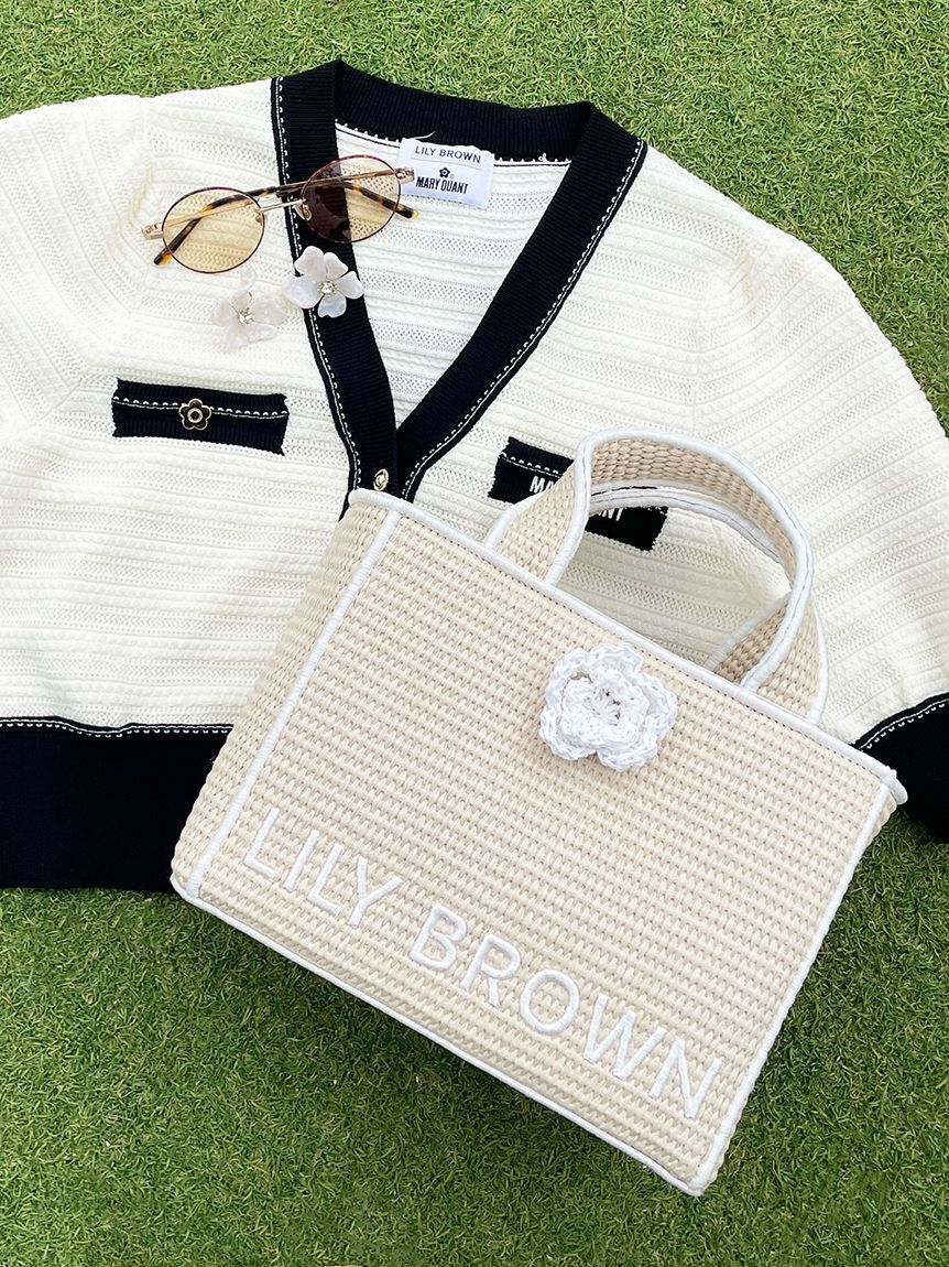 LILY BROWN「【限定カラー】【LILY BROWN&times;MARY QUANT】ジュートロゴトート」|トートバッグ|