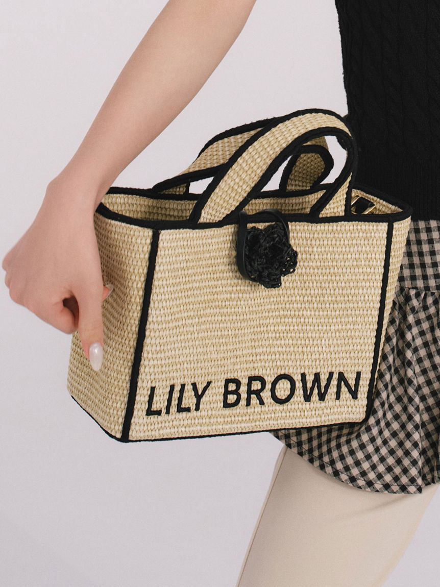 LILY BROWN「【限定カラー】【LILY BROWN&times;MARY QUANT】ジュートロゴトート」|トートバッグ|