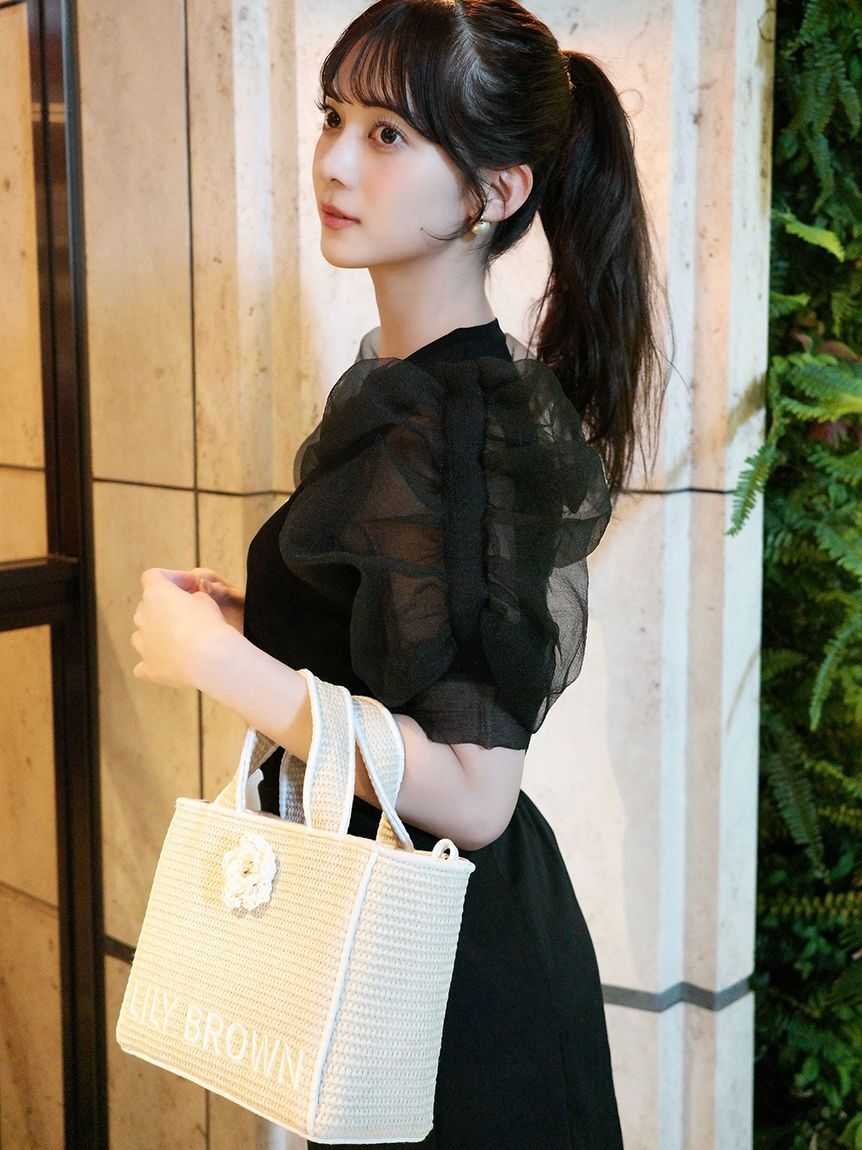 LILY BROWN「【限定カラー】【LILY BROWN&times;MARY QUANT】ジュートロゴトート」|トートバッグ|