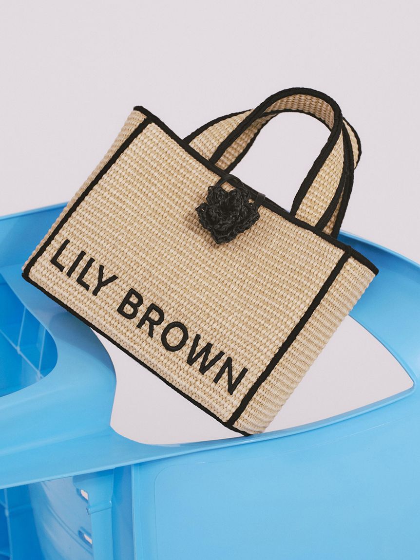 LILY BROWN「【限定カラー】【LILY BROWN&times;MARY QUANT】ジュートロゴトート」|トートバッグ|