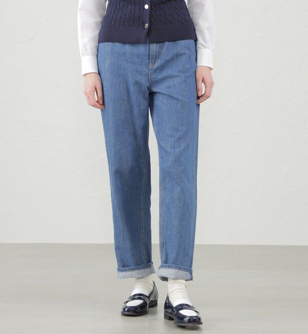 MACKINTOSH PHILOSOPHY「コットンリネンデニムパンツ」|デニム|ライトブルー