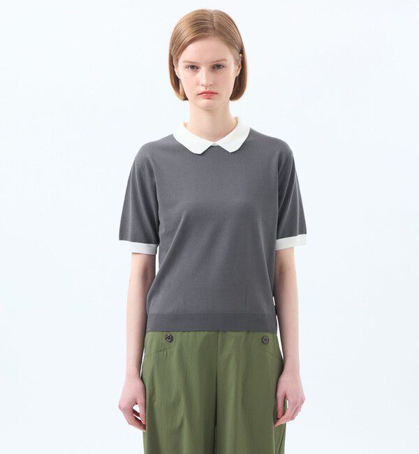 MACKINTOSH PHILOSOPHY「【WEB&一部店舗限定】バイカラーポロニット」|ニット・セーター|