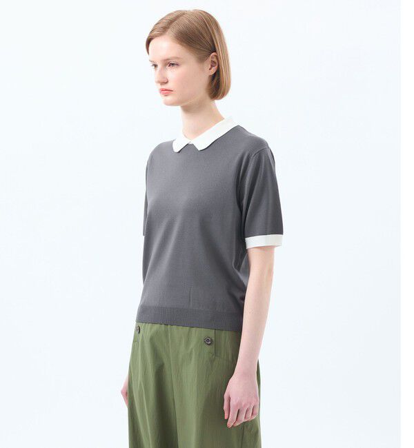 MACKINTOSH PHILOSOPHY「【WEB&一部店舗限定】バイカラーポロニット」|ニット・セーター|