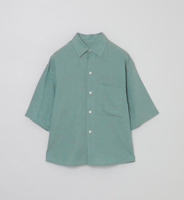 MACKINTOSH PHILOSOPHY「GREY LABEL リネンシャンブレーショートスリーブシャツ」|シャツ・ブラウス|グリーン