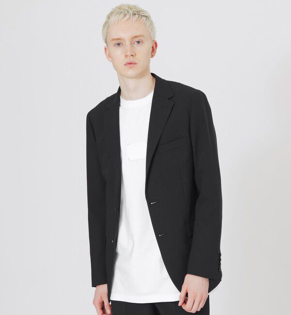  「カラージョーゼットジャケット」|テーラードジャケット|ブラック