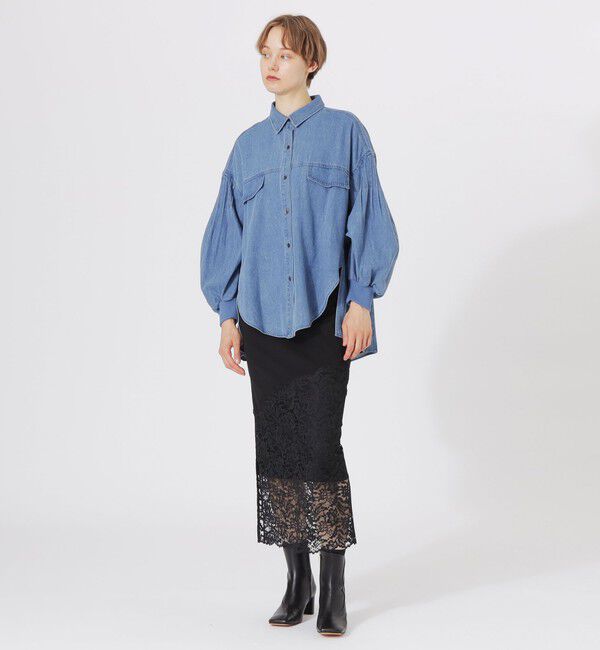  「バックプリーツデニムシャツ」|シャツ・ブラウス|