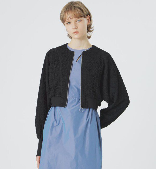  「ジャカードカットソーカーディガン」|Tシャツ・カットソー|ブラック