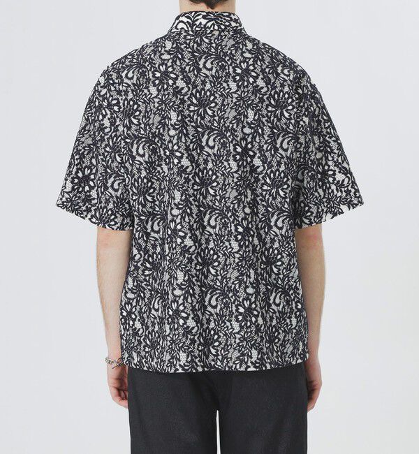  「バイカラーレースショートスリーブシャツ」|シャツ・ブラウス|